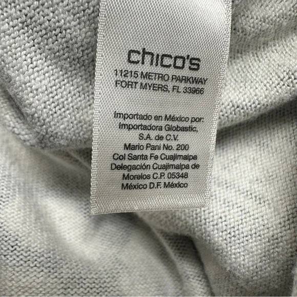 CHICOS Sweater Asymmetrical Hem Turtleneck 
Women’s Large, Chico’s Size 2) - Picture 8 of 10